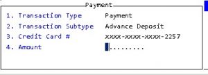 Reservation entry with advance deposit payment Screen 12